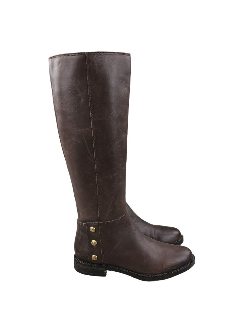 Franco Sarto Women's Size 6M Cranford 2 Brown Leather Side Zip Riding Boots